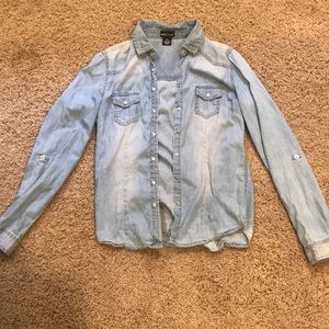 Wet Seal button down jean shirt